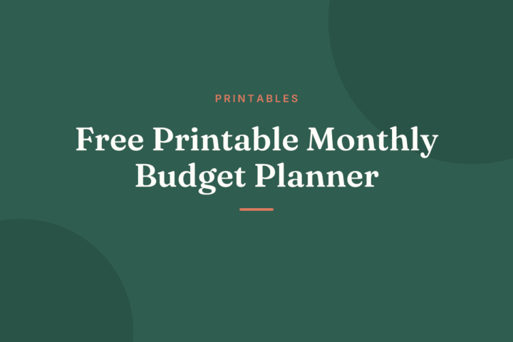 Free Printable Monthly Budget Planner